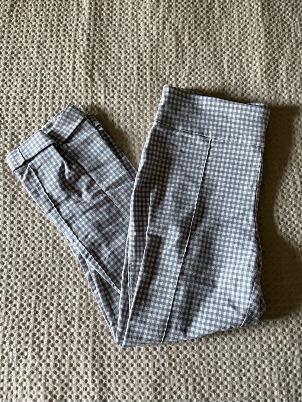 Gray Check woman’s capri Dress Pants